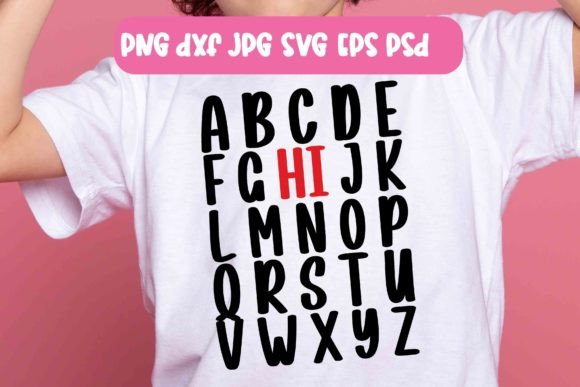 Alphabet HI Graphics & T-Shirt Designs