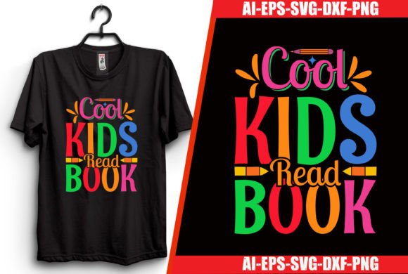 Cool Kids Read Book T-Shirt Design