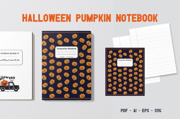 Halloween Pumpkin Composition Notebook: Graphics for Seasonal Branding