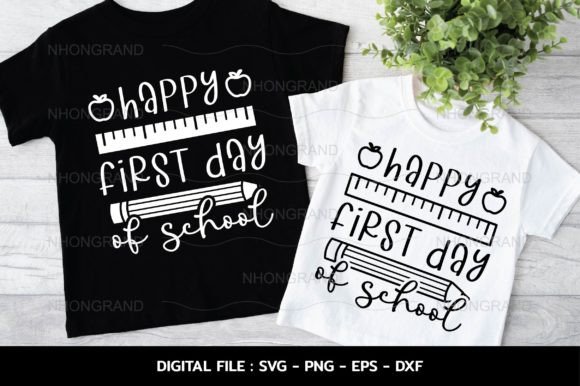 Happy First Day of School Svg, Pencil Graphics