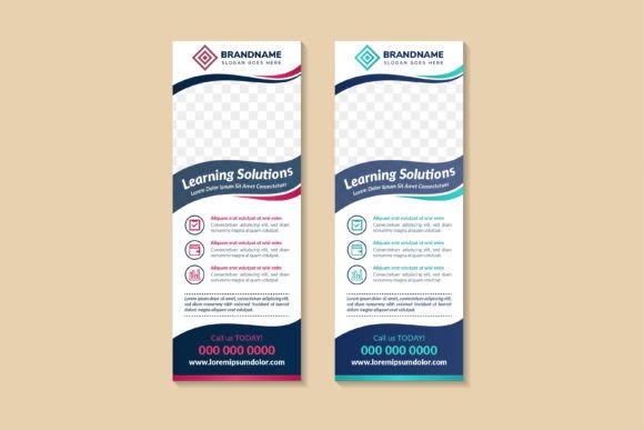 Learning Solutions Vertical Banner: Graphics for Print Templates